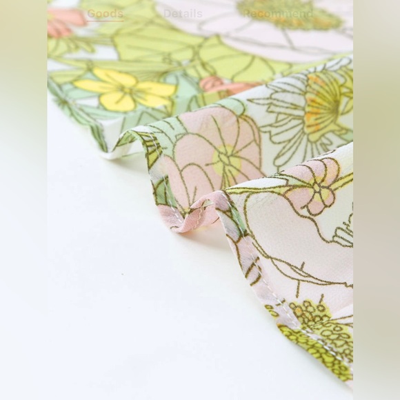 #23 Boho Floral Chiffon Tie Dress - Picture 6 of 7